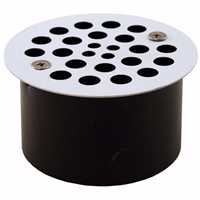 Jones Stephens 3" ABS Snap-in Drain with 3-1/2" Stainless Steel Round Strainer D54005