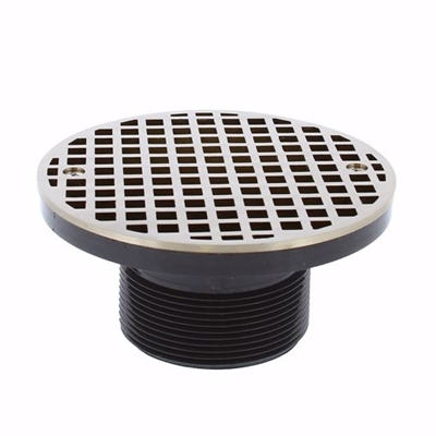 Jones Stephens 3" IPS PVC Spud with 6" Nickel Bronze Strainer D56405