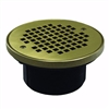 Jones Stephens 4â€ ABS Spud with 6-1/8â€ Nickel Bronze Strainer and Grout Ring D57409