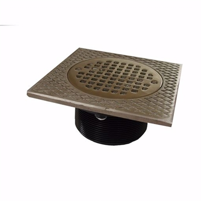 Jones Stephens 4â€ ABS Spud with 7â€ Square Nickel Bronze Strainer D57505