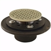 Jones Stephens 2 IC SHOWER DRAIN W/PB BRASS STR D60202