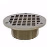 Jones Stephens 3 inch IPS Metal Spud with 5 inch Nickel Bronze Round Strainer D60955