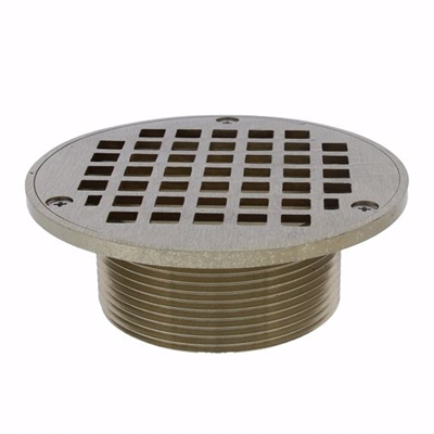 Jones Stephens 3 inch IPS Metal Spud with 5 inch Nickel Bronze Round Strainer D60955