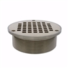 Jones Stephens 4 inch IPS Metal Spud with 5 inch Nickel Bronze Round Strainer D60958