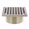 Jones Stephens 3-1/2 inch IPS Metal Spud with 5 inch Nickel Bronze Square Strainer D60962