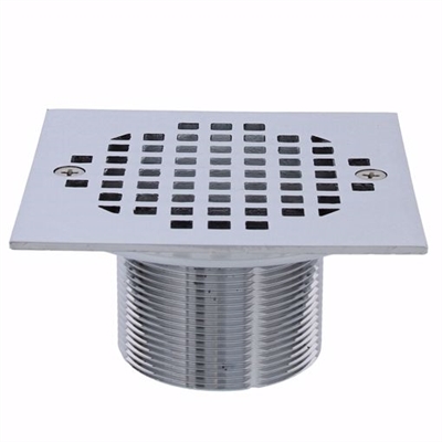 Jones Stephens 2 inch Chrome Plated Brass Spud with 4-1/4 inchChrome Plated Square Strainer D60964