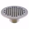 Jones Stephens 2 inch IPS Metal Spud with 6 inch Chrome Plated Round Strainer D60970