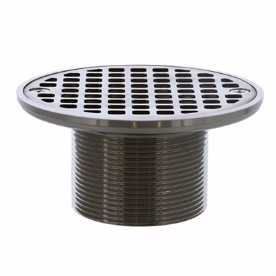 Jones Stephens Brushed Nickel 2inch Metal Spud with 4-1/4 inch Round Strainer D6098BN