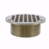 Jones Stephens 3-1/2inch IPS Metal Spud with 5 inch Nickel Bronze Round Strainer D60996