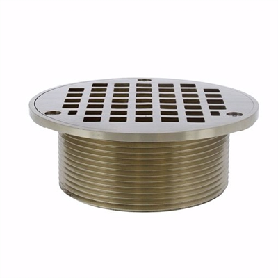 Jones Stephens 3-1/2inch IPS Metal Spud with 5 inch Nickel Bronze Round Strainer D60996