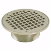 Jones Stephens 3-1/2 inch IPS Metal Spud with 6 inch Nickel Bronze Round Strainer D60997