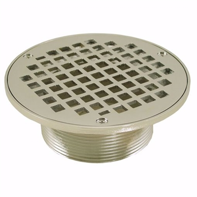 Jones Stephens 3-1/2 inch IPS Metal Spud with 6 inch Nickel Bronze Round Strainer D60997