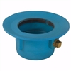 Jones Stephens 4" Code Blue No Hub Slab Drain Body with 7" Pan and 3-1/2" Spud Size - 3-3/8" Height D67400