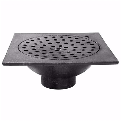 Jones Stephens 6" x 6" x 2" No Hub Bell Trap with Hinged Lid D76302