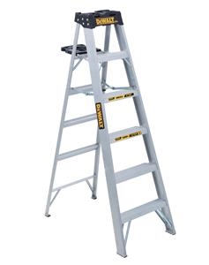 Dewalt 6 ft Aluminum Stepladder 300 lbs Load Capacity DXL2010-06