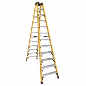 Dewalt 12 ft Fiberglass Twin Front Stepladder 300 lbs Load Capacity DXL3030-12