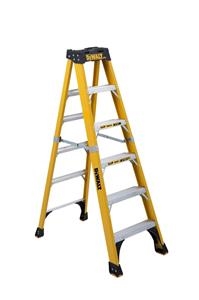 Dewalt 6 ft Fiberglass Stepladder 500 lbs Load Capacity DXL3810-06