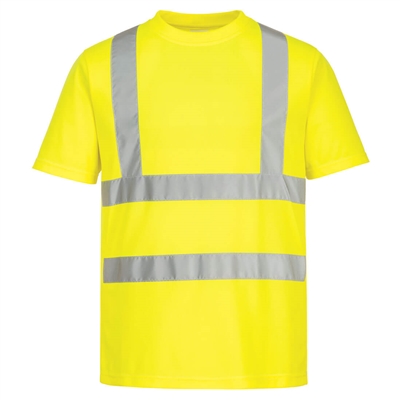 Portwest Eco Hi-Vis Short Sleeve T-Shirt (6 Pack) Yellow EC1