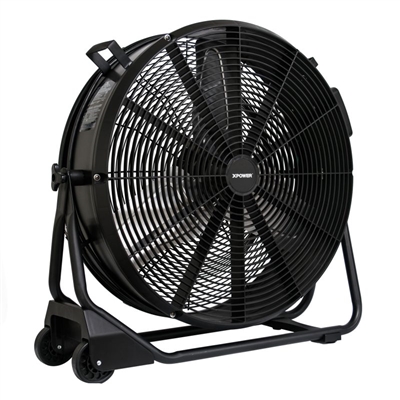 XPOWER FD-630D Brushless DC Motor High Velocity 24 inch Drum Fan