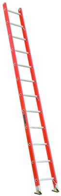 Louisville Ladder 12 Foot Fiberglass Industrial Extension Single Ladder FE3112