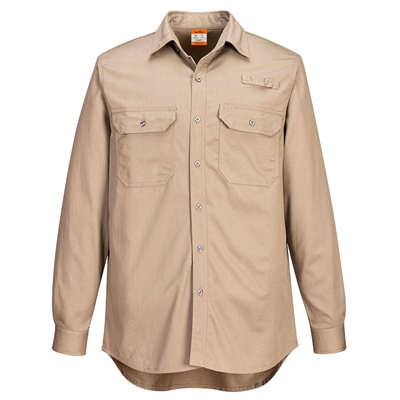 Portwest Vented FR Shirt Khaki FR705