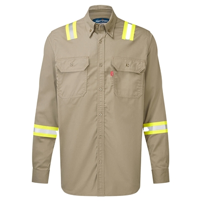 Portwest Bizflame 88/12 FR Taped Shirt Khaki FR706KHR