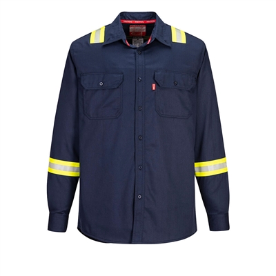 Portwest Bizflame 88/12 FR Taped Shirt Navy FR706NAR