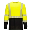 Portwest FR Hi-Vis 2-Tone Crew Yellow/Black FR709