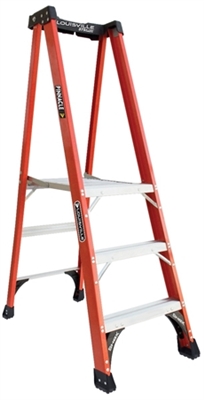 Louisville Ladder Type IAA 375-lbs Load Capacity 3-Foot Fiberglass Pinnacle Pro Platform Ladder FXP1803HD