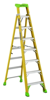 Louisville Ladder 8-Foot Fiberglass Cross-Step Ladder Type IAA 375-Pound Load Capacity FXS1408HD