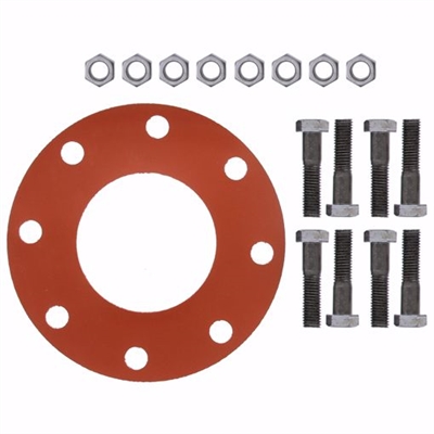 Jones Stephens 5" Red Rubber Full Face Gasket Kit, 5/8" x 3" Bolt Size G51105