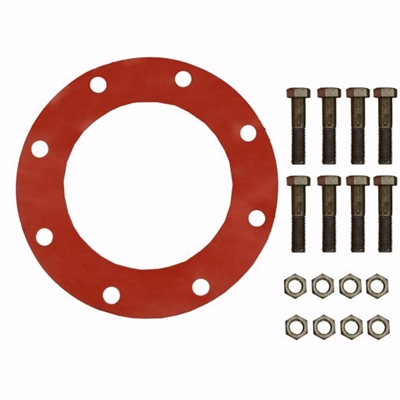 Jones Stephens 8" Red Rubber Full Face Gasket Kit, 3/4" x 3-1/2" Bolt Size G51108