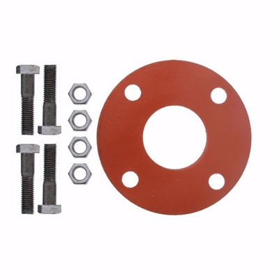 Jones Stephens 2-1/2" Red Rubber Full Face Gasket Kit, 5/8" x 3" Bolt Size G51125