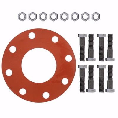 Jones Stephens 3-1/2" Red Rubber Full Face Gasket Kit, 5/8" x 3" Bolt Size G51135