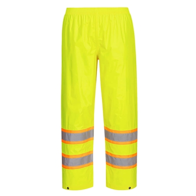 Portwest Hi-Vis Contrast Tape Rain Pants Yellow H447