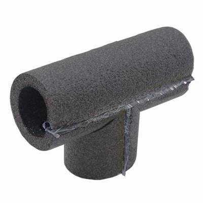 Jones Stephens 1/2" ID Self-Sealing Black Polyethylene Foam Pipe Insulation Tee, 3/8" Wall Thickness I59050