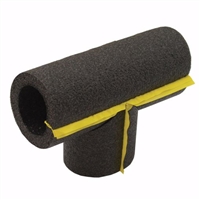 Jones Stephens 3/4" ID Self-Sealing Black Polyethylene Foam Pipe Insulation Tee, 3/8" Wall Thickness I59075