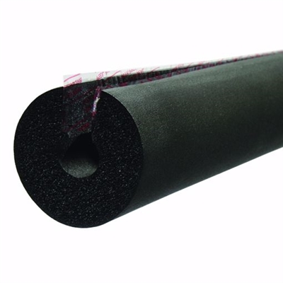 Jones Stephens 1-3/8" ID (1-1/4" CTS 1" IPS) Self-Sealing Black Rubber Pipe Insulation, 3/8" Wall Thickness, 150 ft. per Carton I80138