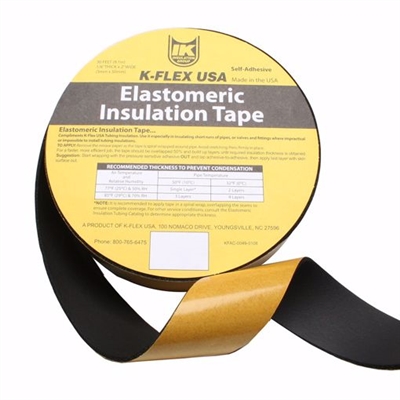 Jones Stephens 1/8in x 2in x 30ft Foam Insulation Tape, Black INT002