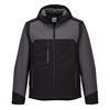 Portwest KX3 Hooded Softshell (3L) Black/Grey KX362BGY