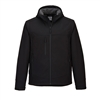 Portwest KX3 Hooded Softshell (3L) Black KX362BKR