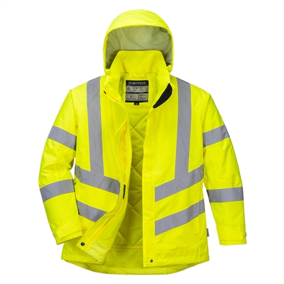 Portwest Ladies Hi-Vis Winter Jacket Yellow LW74