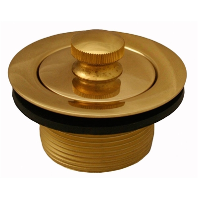 Jones Stephens 1-1/2 inch Polished Brass Lift and Turn Tub Drain P35050