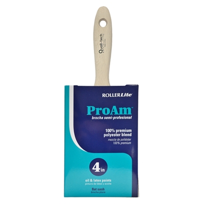 Rollerlite Pro-Am 4" Flat Paint Brush PAB-40 Case of 4