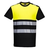 Portwest PW3 Hi-Vis Class 1 T-Shirt Black/Yellow PW311