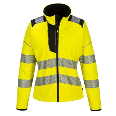 Portwest PW3 Hi-Vis Women's Softshell Yellow/Black PW381