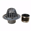 Jones Stephens 4â€ PVC Roof Drain with Cast Iron Dome with Flexible Coupling R18023