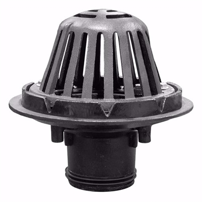 Jones Stephens 3" No-Hub Roof Drain with Cast Iron Dome R19005