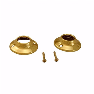 Jones Stephens  Polished Brass Shower Rod Flange with Set Screws S03152