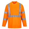 Portwest Hi-Vis Long Sleeve Pocket T-Shirt S191